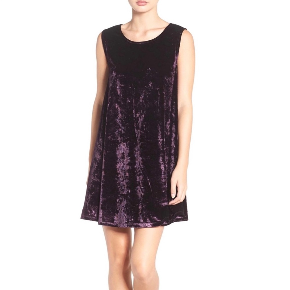 BB Dakota purple velvet sleeveless dress large
